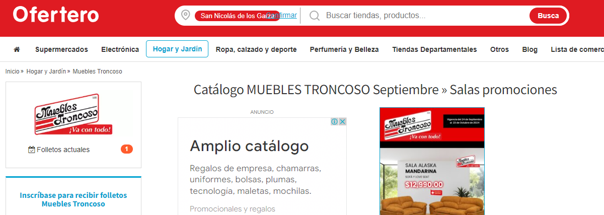 Muebles troncoso SA